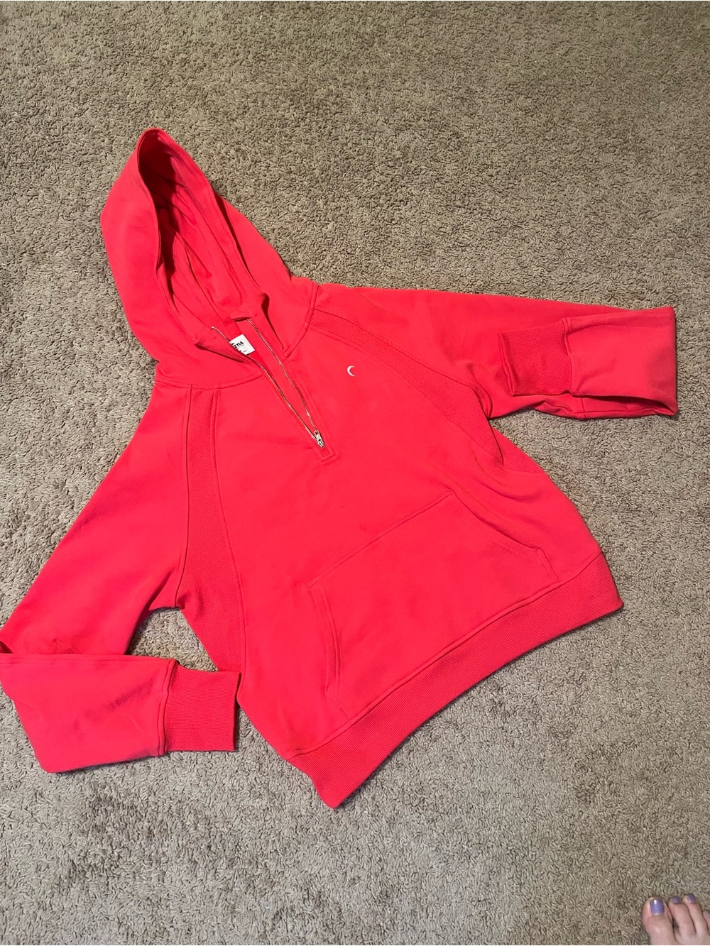 NWOT Half-Zip Hoodie with Kangaroo Pocket